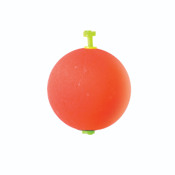 Eagle Claw Foam Round Float, Weighted 1-1/2", Red