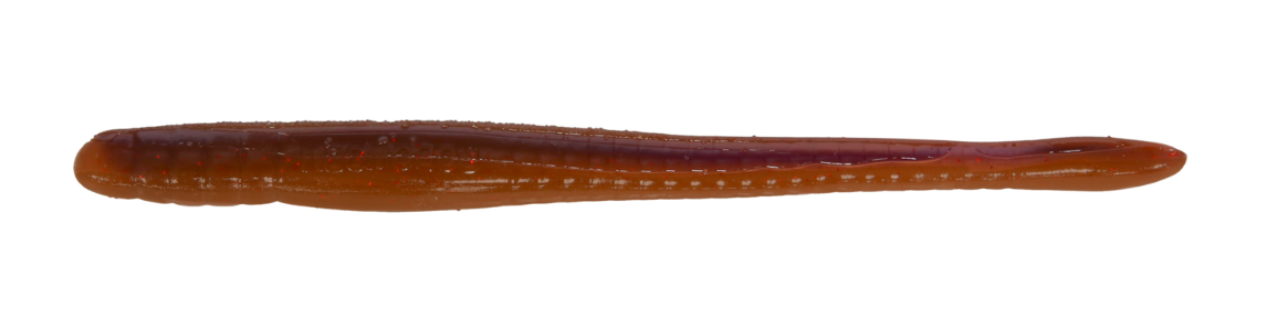 Roboworm 4.5" Fat Worm, Oxblood Red Flake