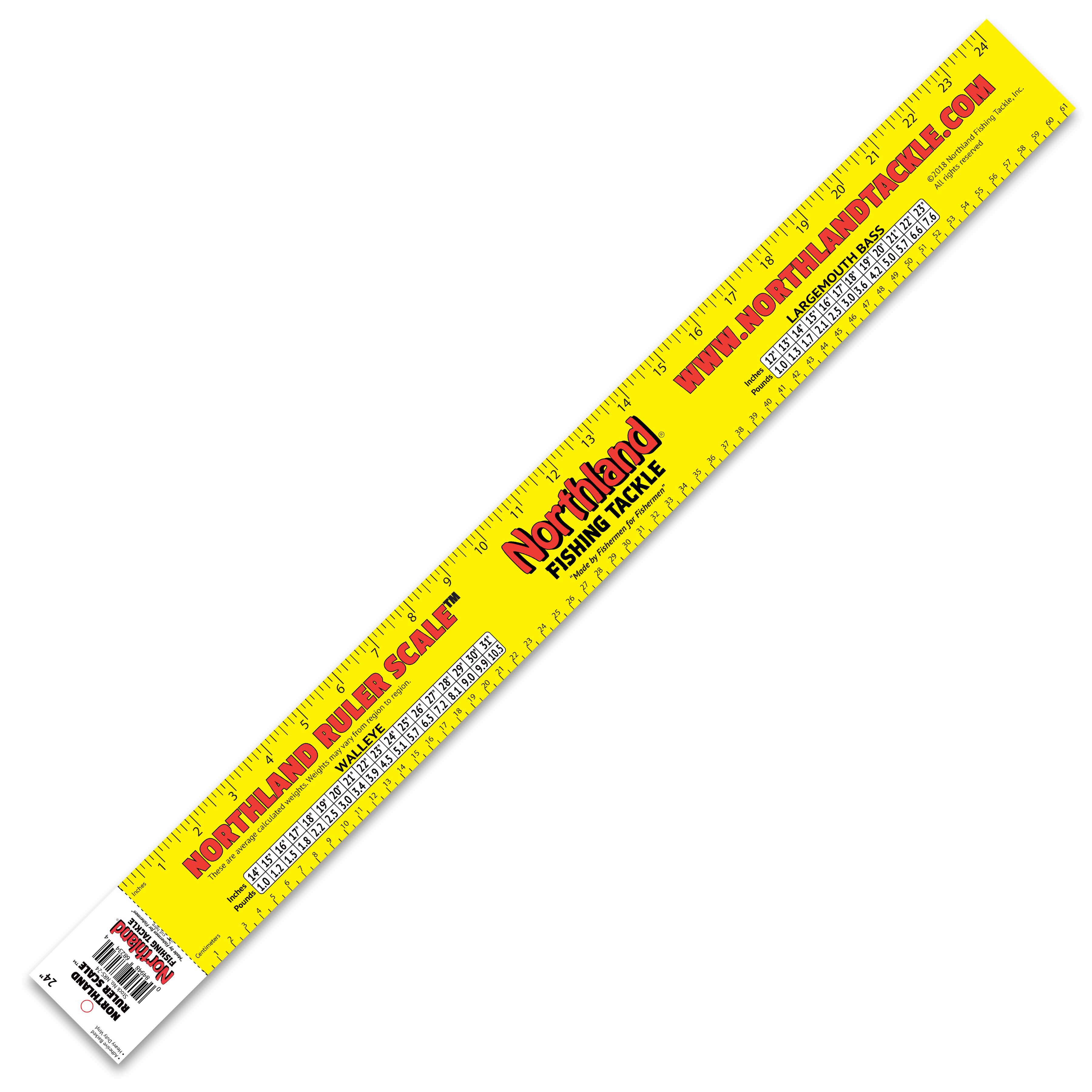 Northland Team Northland Ruler Scale, 24", 1/pk, Yellow