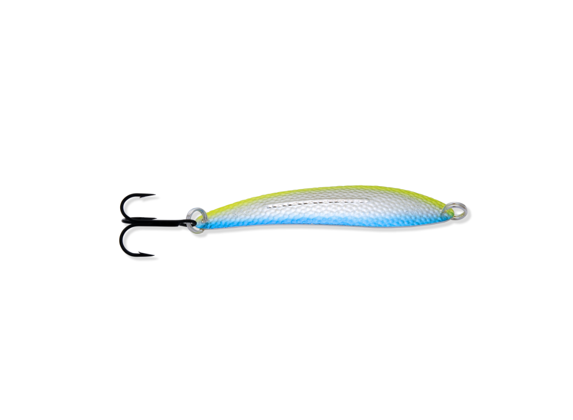 Williams Small Whitefish Spoon 4 1/4" 3/4 oz-Blue Yellow Nu-Wrinkle