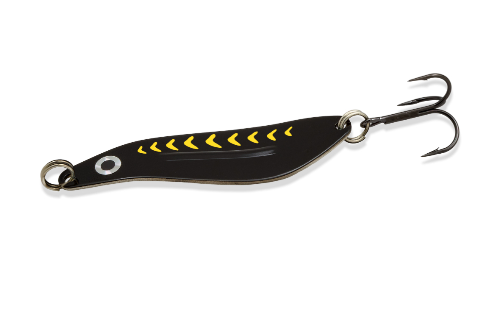 Williams Whitefish Spoon Size 70 4 1/4'' 1 oz-Black And Yellow on Silver
