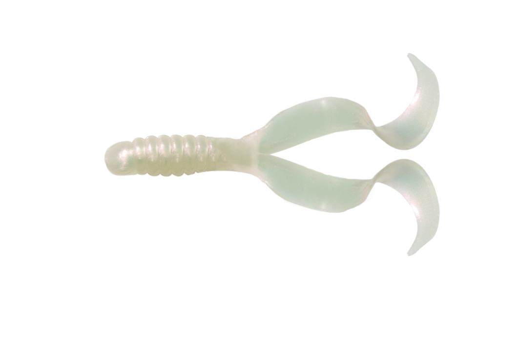 Mister Twister 4" Double Tail 10/Pk-White Pearl