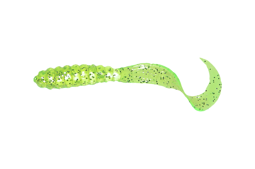 Mister Twister 4" Twister Tail 10/Pk-Chartreuse Flake