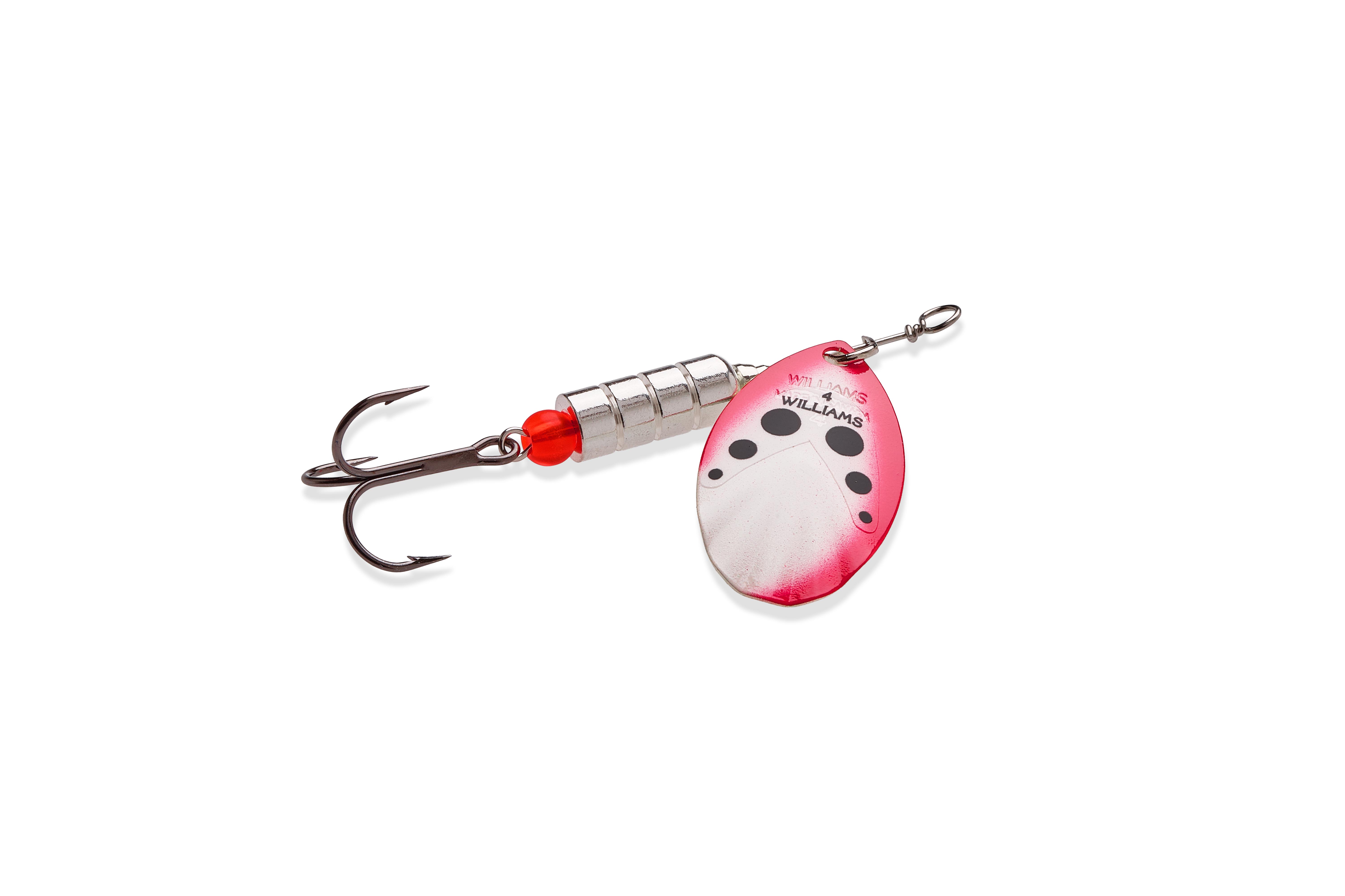 Williams VorteX Spinner Size 4, 1/3 oz-Red and White on Silver