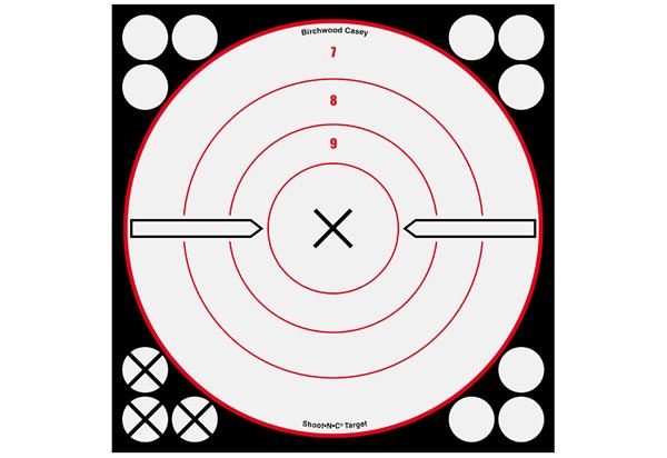Birchwood Casey Shoot•N•C® 8" White/Black X-Bull's-Eye - 6 Targets