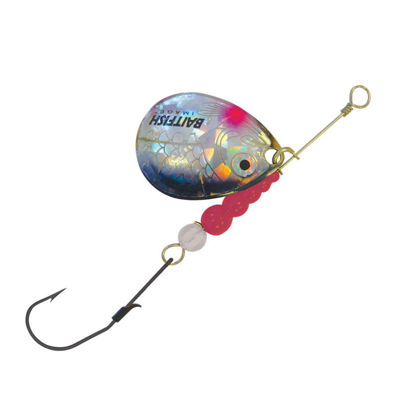 Northland Crawler Hauler Speed-Spinner, 3.75", #2 Hk, 1/Pk, Silver Shiner