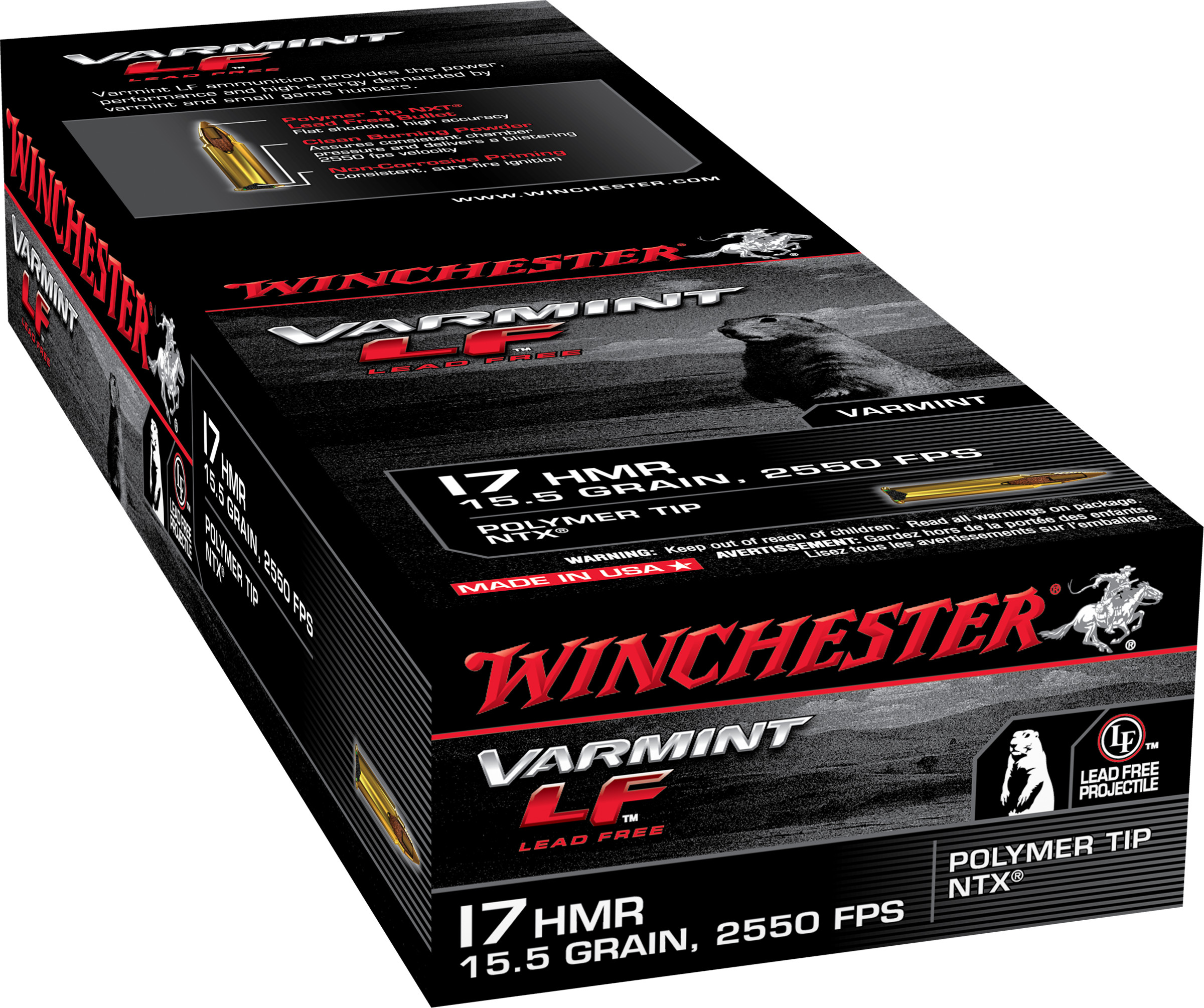 Winchester Bullets 17 HMR Varmint Lead Free 15.5 Gr