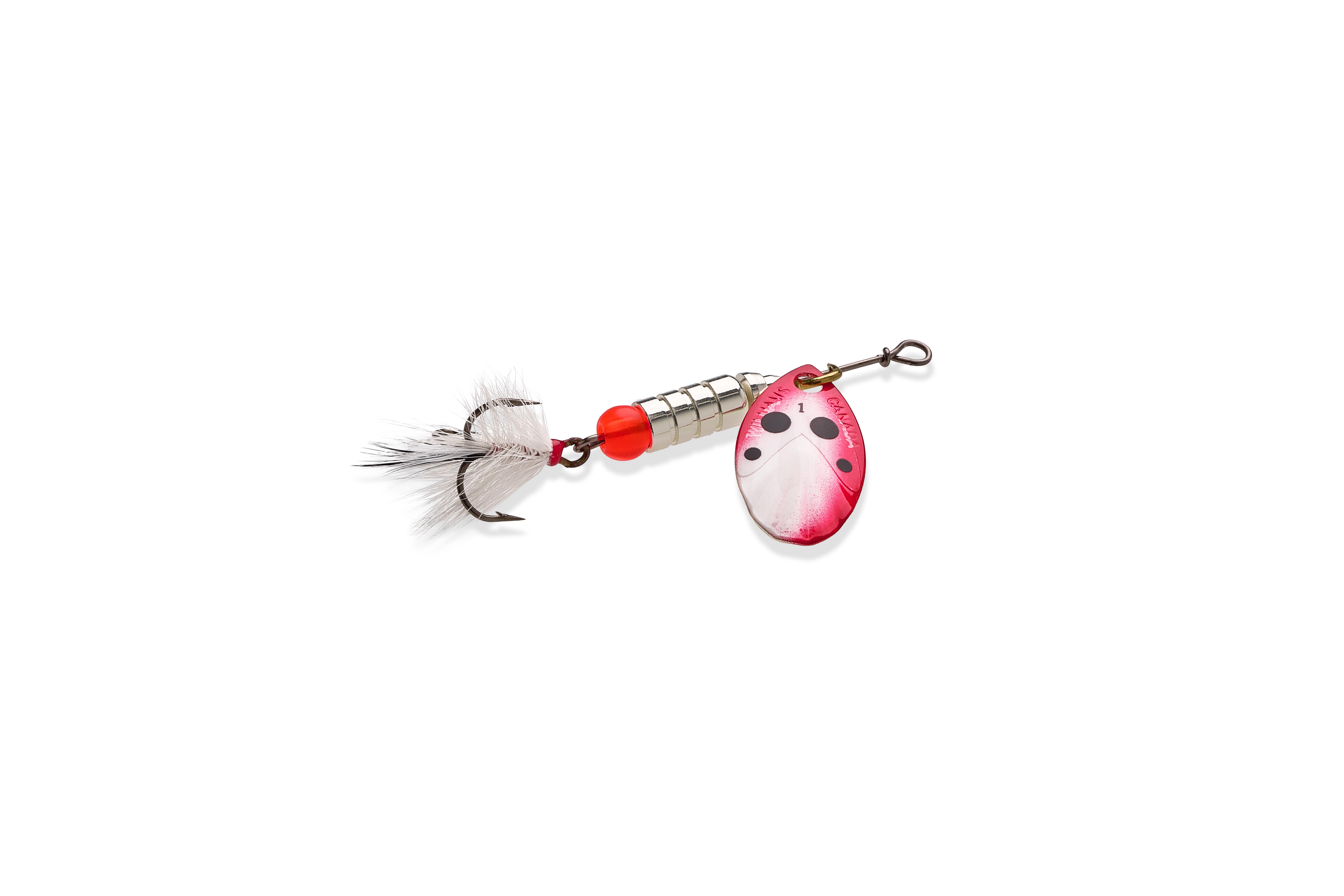 Williams VorteX Spinner Dressed Size 1, 1/8 oz-Red and White on Silver