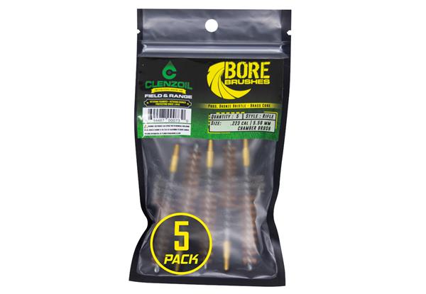 Clenzoil F&R Bronze Bore Brushes - 556 Chamber - 5 Count