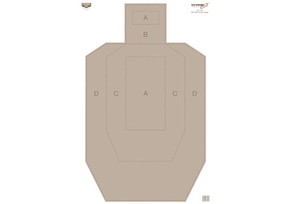 Birchwood Casey Eze-Scorer 12" x 18" BC IPSC Practice Paper - 100 Sheets
