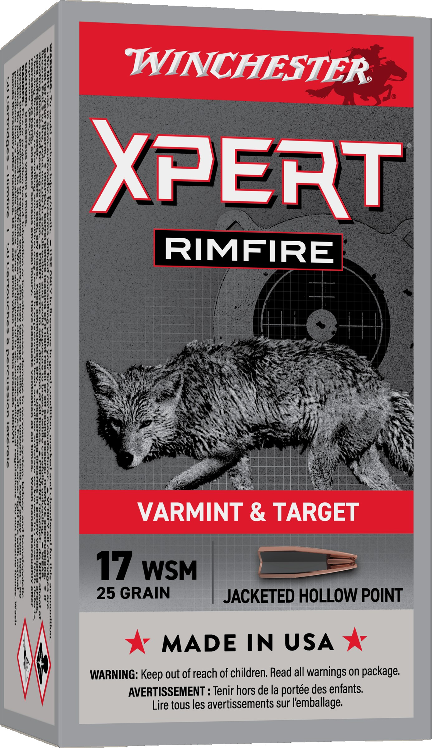 Winchester Bullets 17 WSM 25 Gr JHP