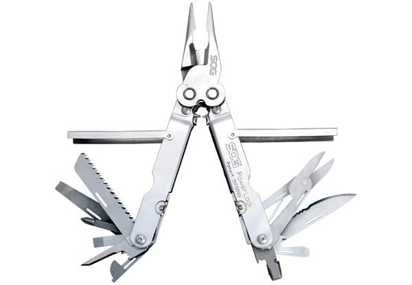 SOG PowerLock with Scissors & Nylon Sheath Multi-Tool - Satin