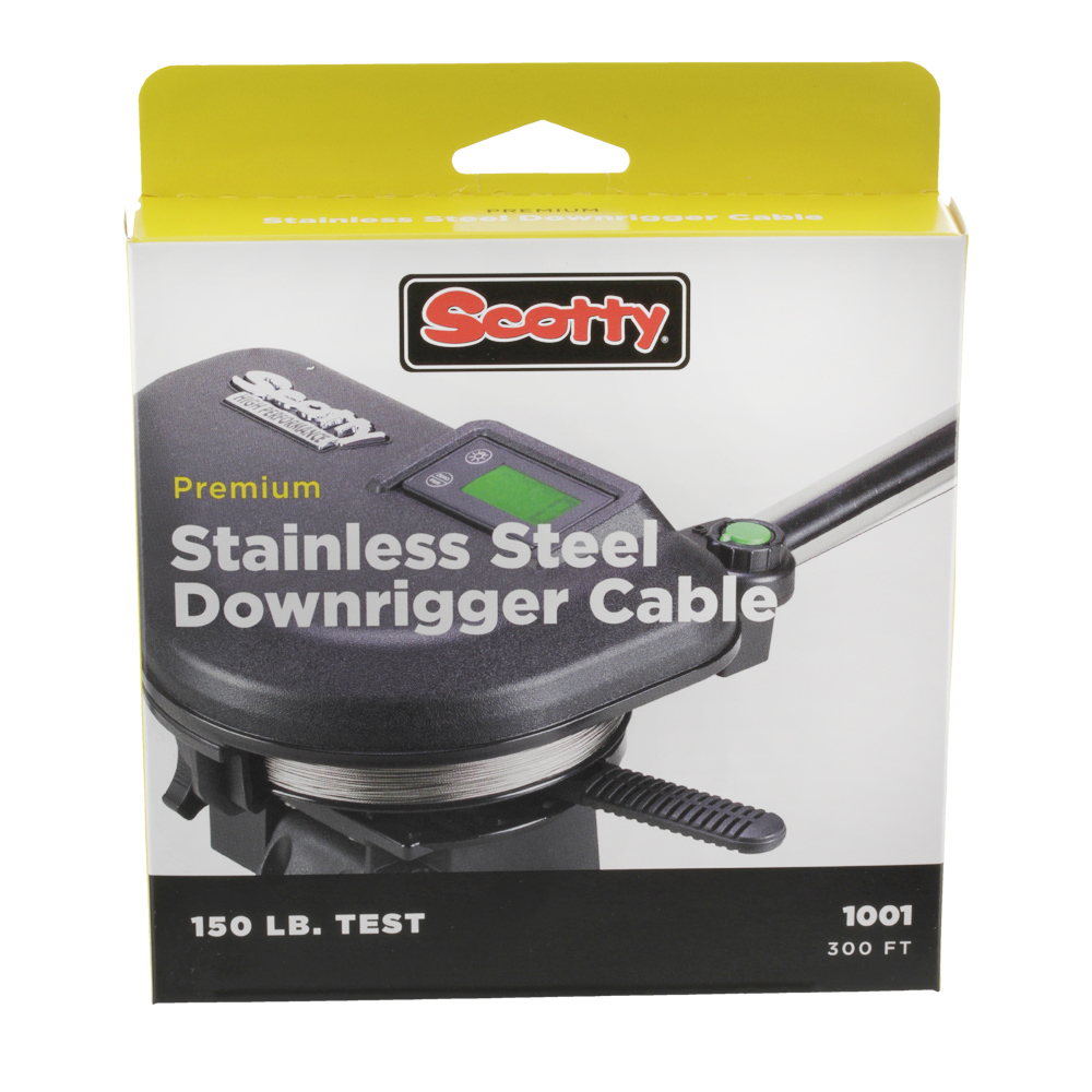 Scotty Premium Stainless Steel Downrigger Cable 150lb, 200ft