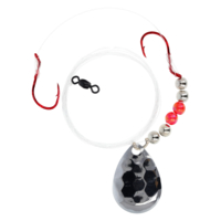 Lazer Sharp Spinner Rig, Hooks 2&4, Hammered Silver