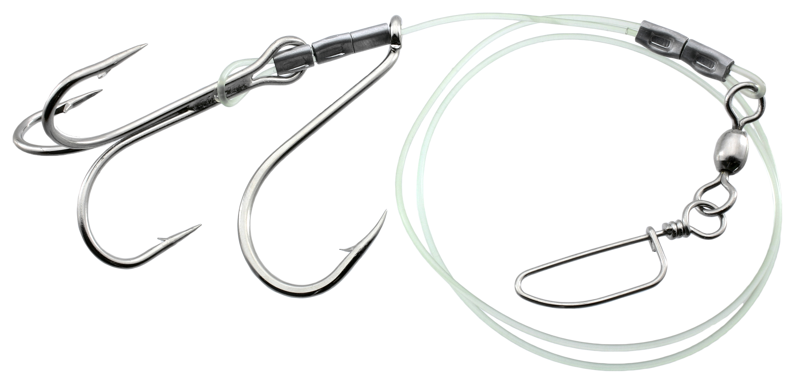 Gibbs Halibut Rig Perlon with Line Snap, 8/0 Treble Hk, 9/0 Single Hk