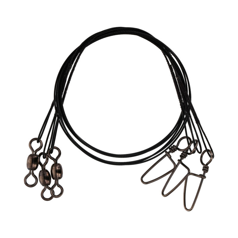 Lazer Sharp Coastlock Steel Leader with Crane Swivel, 18"