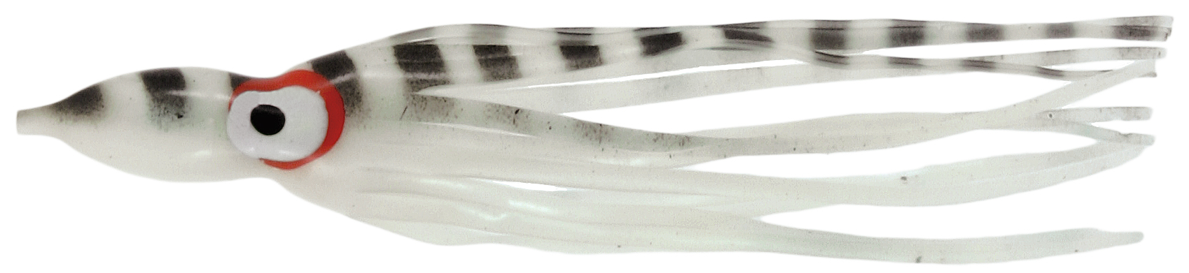 Delta Rigged Squid Hoochy, 4 1/2", Tiger Prawn