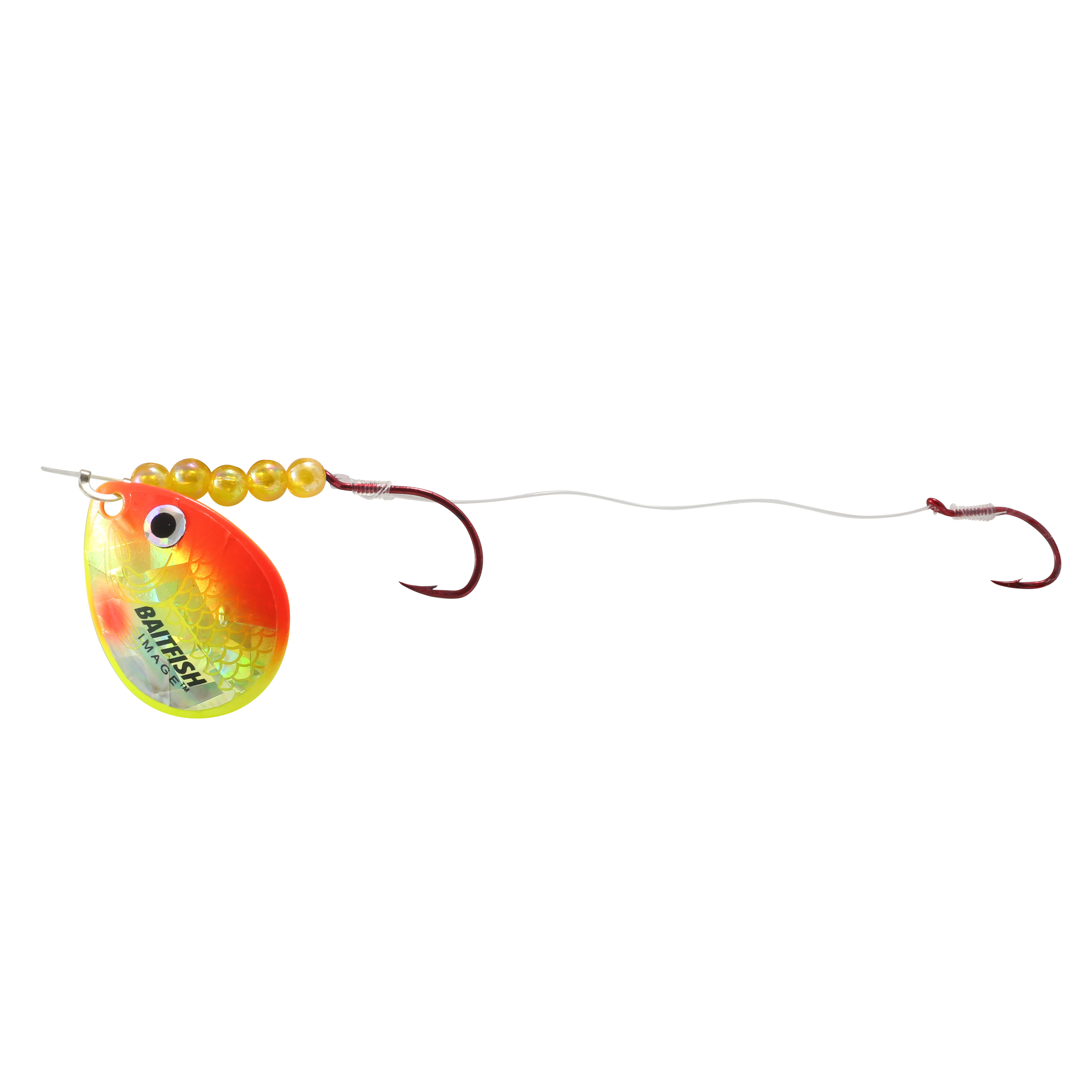 Northland Baitfish Spinner Harness, 60" Snell, #2-4 Hk, 1/Pk, Sunrise