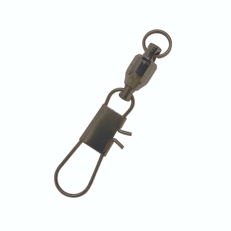 Eagle Claw Ball Bearing Swivel, #2 w/Interlock Snap, Black