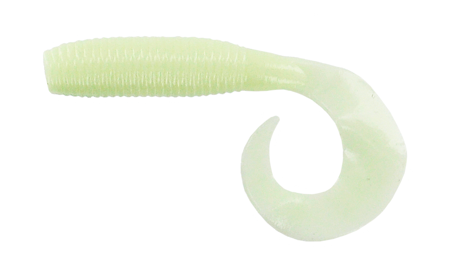 Yamamoto 4" Single Tail Grub, 20Pk, Luminous White