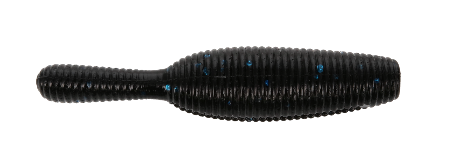 Yamamoto 2.5" Yamatanuki, Heavy Soft Plastic, 10Pk, Black w/Large Blue Flake