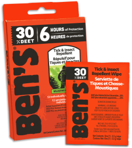 Adventure Ready Brands Ben's 30 Tick and Insect Repellent Wipes
